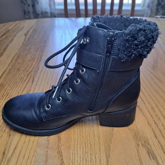 MARI A. JORDIN COMBAT BOOTS BLACK WOMEN'S SIZE 8.5 - Picture 5 of 9